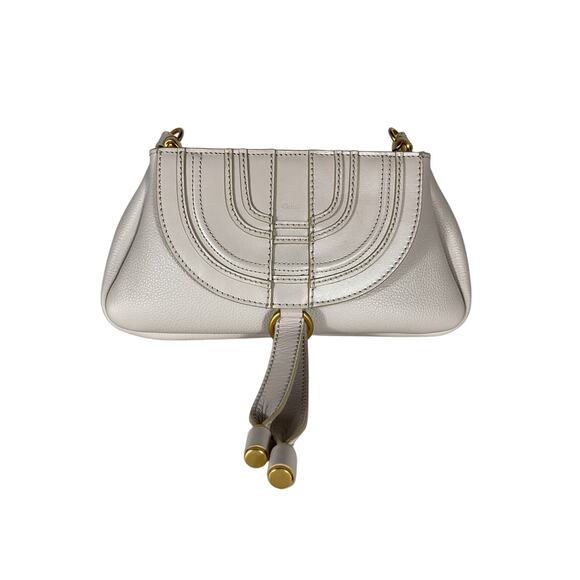 Chlo� 'Marcie' Grey Leather Small Clutch Shoulder Bag - Picture 2 of 13